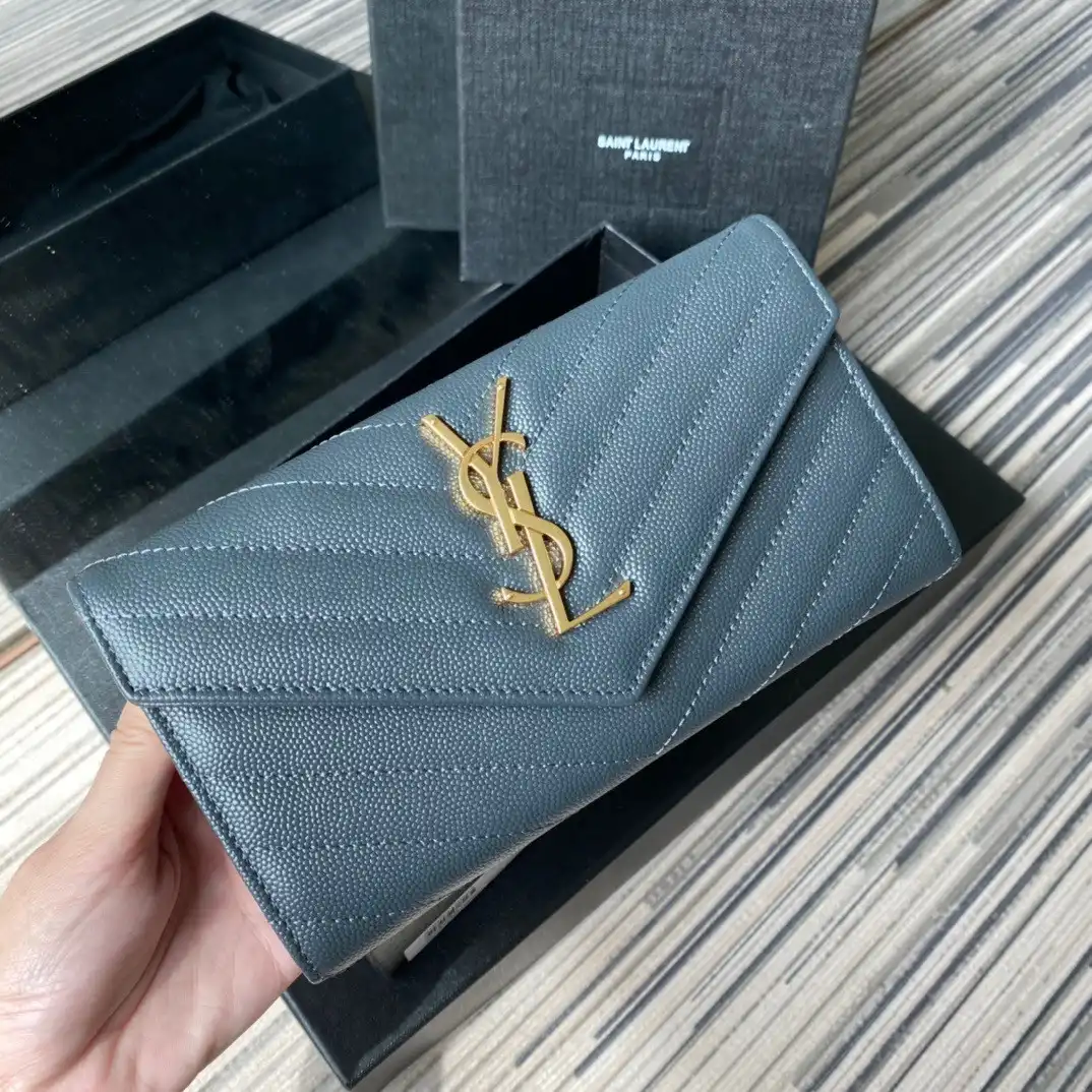 YSL MONOGRAM LARGE FLAP WALLET 0202